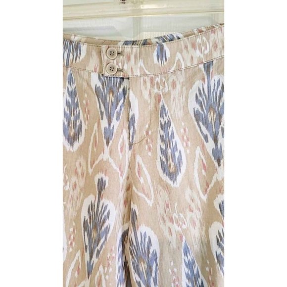 NWT Carole Little Linen Pants SIze 8 Southwest Print - Picture 4 of 7